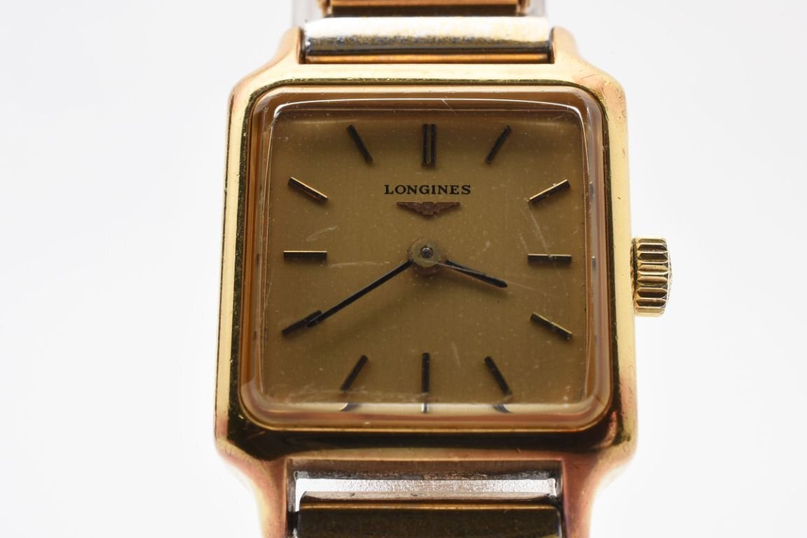 ロンジン LONGINES スクエア ゴールド文字盤 手巻き Cal.5602