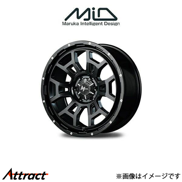 MID ナイトロパワー H6スラッグ アルミホイール 1本 キャラバン 26系(16×6.5J 6-139.7 INSET48 セミグロスブラック)NITRO POWER H6 SLUG