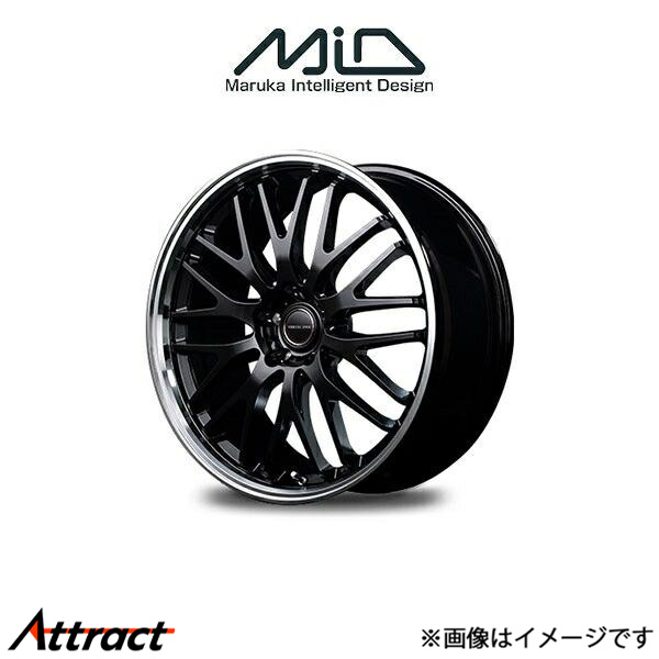 MID ヴァーテックワン EXE10 アルミホイール 4本 クラウン 180系(18×8J 5-114.3 INSET42 グロッシーブラック)VERTEC ONE EXE10