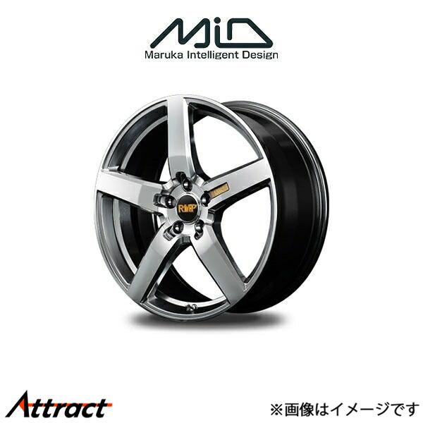 MID RMP 050F アルミホイール 4本 ハリアー 80系(18×7J 5-114.3 INSET48 ハイパーメタルコート/ミラーカット)