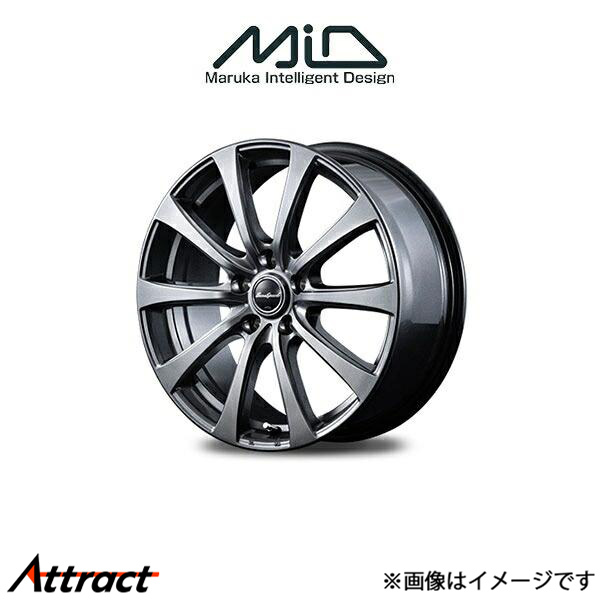 MID ユーロスピード NEW G10 アルミホイール 4本 ヴィッツ HV 130系(15×5.5J 4-100 INSET43 メタリックグレー)EUROSPEED