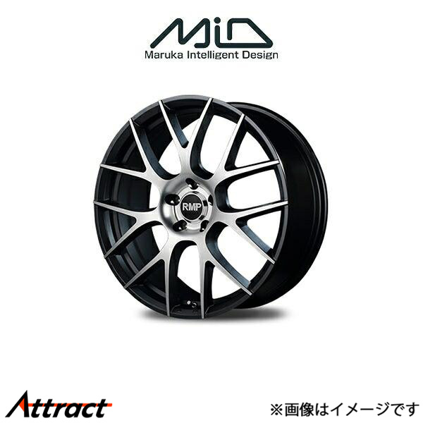 MID RMP 027F アルミホイール 4本 GS 10系(19×8J 5-114.3 INSET45 セミグロスガンメタ/ポリッシュ)
