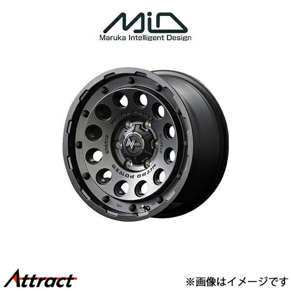 MID ナイトロパワー H12ショットガン アルミホイール 1本 ソリオ MA36/MA26系(15×5J 4-100 INSET45 バレルブラック)NITRO POWER H12