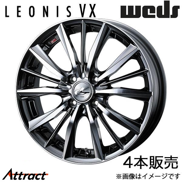 レオニスVX スイフト ZC#DS/ZD#DS 16インチ アルミホイール 4本 ブラックメタルコート/ミラーカット 0033249 WEDS LEONIS VX