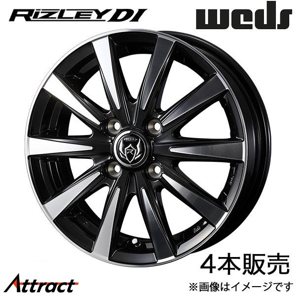 ライツレーDI マーチ K12 15インチ アルミホイール 4本 ブラックポリッシュ 0040498 WEDS Rizley DI