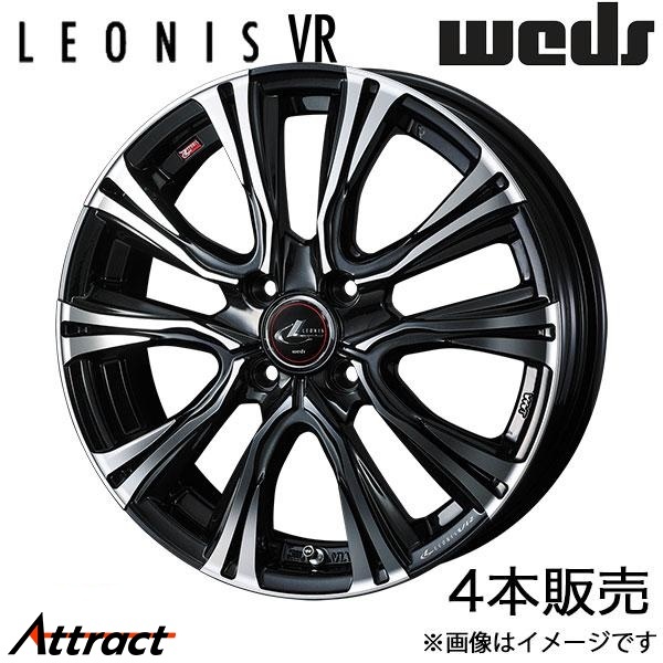 レオニスVR シャトル GK8/GK9/GP7/GP8 17インチ アルミホイール 4本 パールブラック/ミラーカット 0041244 WEDS LEONIS VR