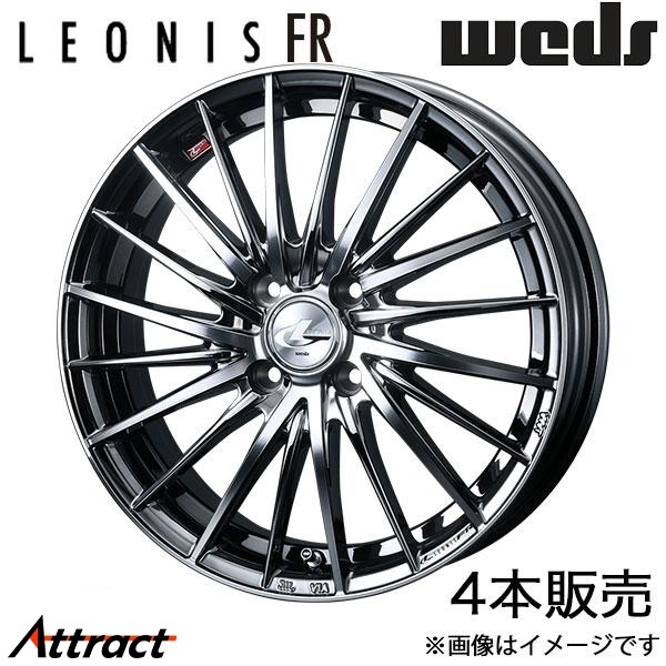 レオニスFR N BOX/N BOX+/N BOXSlash JF1/JF2 16インチ アルミホイール 4本 ブラックメタルコート/ミラーカット 0041662 WEDS LEONIS FR