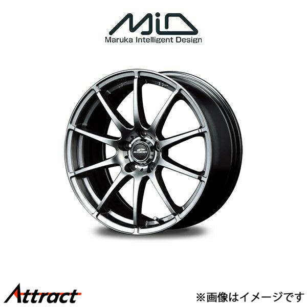 MID シュナイダー スタッグ アルミホイール 1本 ラッシュ 200系(16×6.5J 5-114.3 INSET53 メタリックグレー)SCHNEIDER STAG