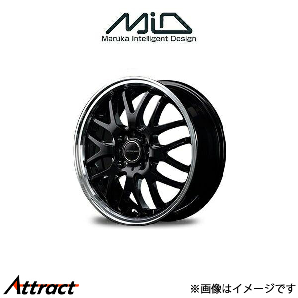 MID ヴァーテックワン EXE10 アルミホイール 1本 マーチNISMO/NISMO S 13系(15×5.5J 4-100 INSET43 グロッシーブラック)VERTEC ONE EXE10