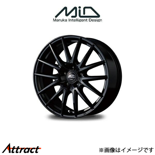 MID シュナイダー SQ27 アルミホイール 1本 アコード ハイブリッド CR系(17×7J 5-114.3 INSET48 メタリックブラック)SCHNEIDER SQ27