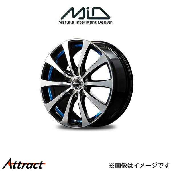 MID シュナイダー RX 01 アルミホイール 1本 IS300 30系(17×7J 5-114.3 INSET38 ブラックポリッシュ/アンダーカットブルー)SCHNEIDER 17,529円