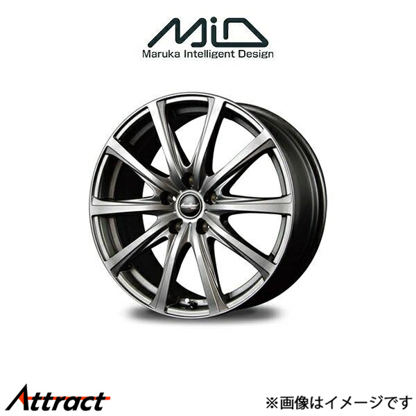 MID ユーロスピード V25 アルミホイール 1本 フォレスター SK系(16×6.5J 5-114.3 INSET48 メタリックグレー)EUROSPEED V25