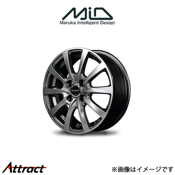 MID ユーロスピード F10 アルミホイール 4本 ハスラー MR31S/MR41S(15×4.5J 4-100 INSET45 メタリックグレー)EUROSPEED F10