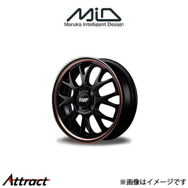 MID RMP 820F アルミホイール 4本 MAX L900(15×4.5J 4-100 INSET45 セミグロスブラック/デュアルポリッシュ/ピンクゴールドクリア)