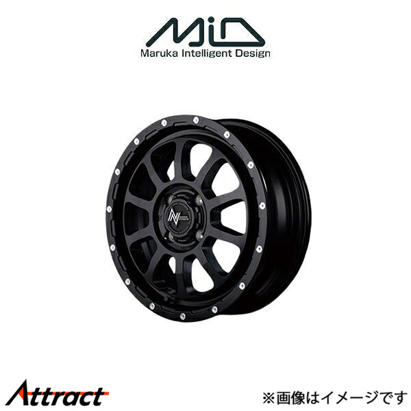 MID ナイトロパワー M10パーシングKC アルミホイール 4本 エブリイワゴン DA17W(15×5J 4-100 INSET45 セミグロスブラック)NITRO POWER