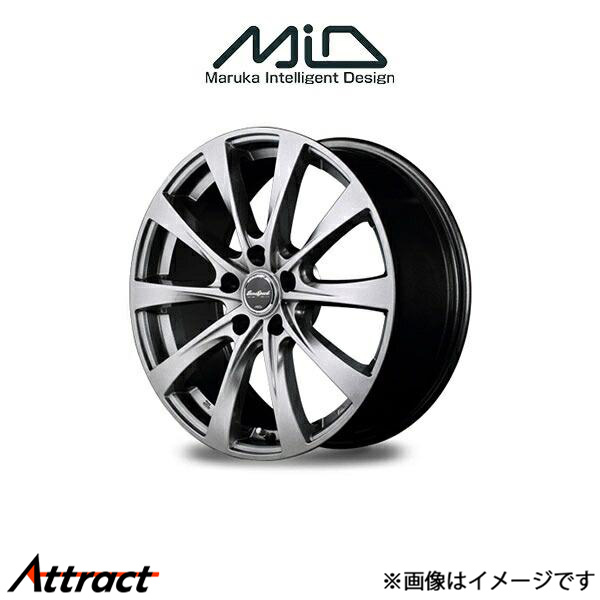 MID ユーロスピード F10 アルミホイール 1本 プレマシー CP系(16×6.5J 5-114.3 INSET53 メタリックグレー)EUROSPEED F10
