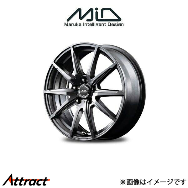 MID シュナイダー SLS アルミホイール 4本 ゼスト JE系(13×4J 4-100 INSET43 メタリックグレー)SCHNEIDER SLS