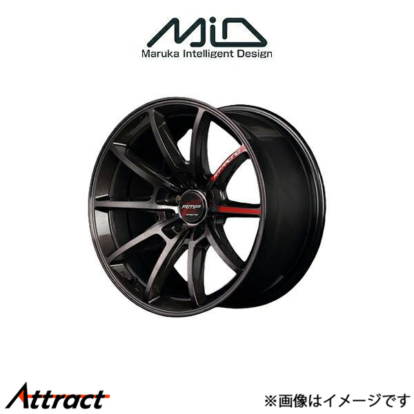 MID RMPレーシング R25 アルミホイール 4本 デミオ DJ系(16×6J 4-100 INSET43 ガンメタポリッシュ/ブラッククリア)RMP RACING R25