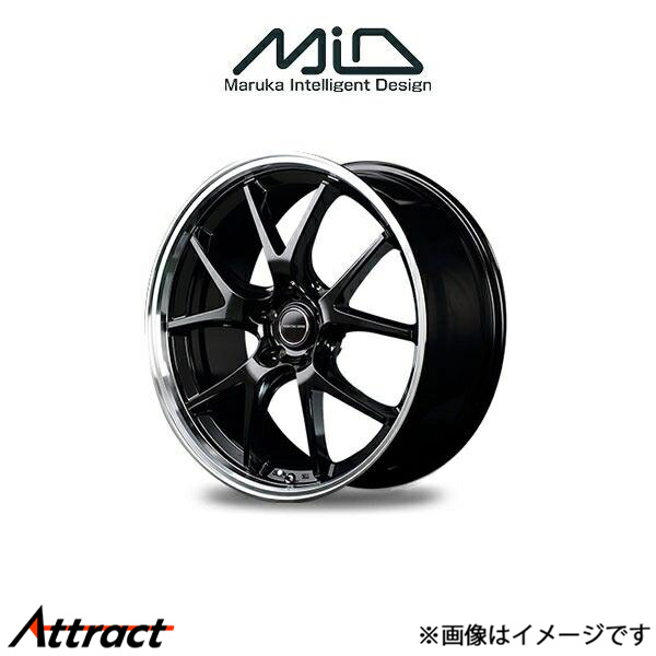 MID ヴァーテックワン EXE5 アルミホイール 4本 プレマシー CP系(17×7J 5-114.3 INSET55 グロッシーブラック)VERTEC ONE EXE5