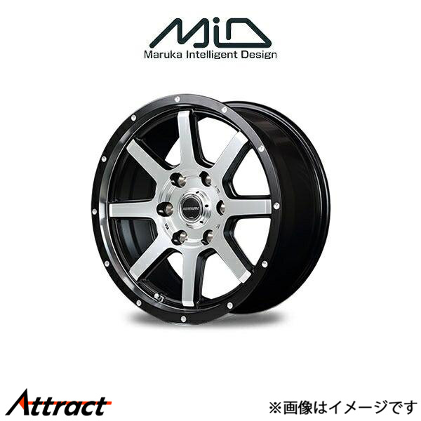 MID ロードマックス WF8 アルミホイール 4本 アルト 36系(14×4.5J 4-100 INSET43 セミグロスブラック)ROADMAX