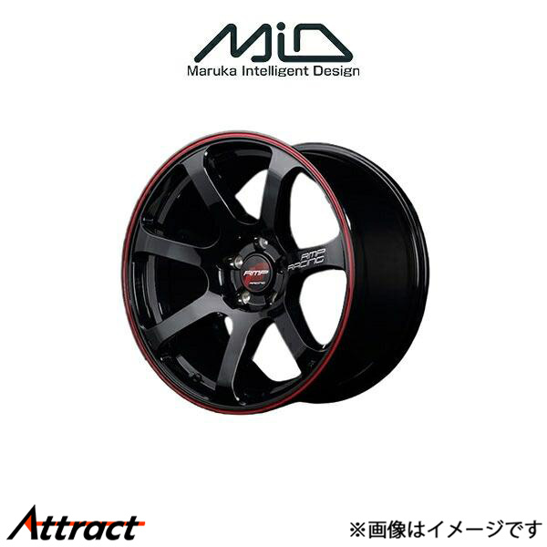 MID RMPレーシング R07 アルミホイール 4本 スイフト ZC/ZD72系(16×6J 4-100 INSET43 ブラック/リムレッドライン)RMP RACING R07
