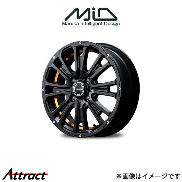 MID ガルシア SSリボルバーKC アルミホイール 4本 ワゴンR MH34/MH44(12×4J 4-100 INSET42 アンダーカットオレンジ)GARCIA SS REVOLVER KC