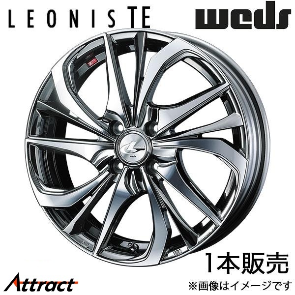 レオニスTE アクア P10系 16インチ アルミホイール 1本 ブラックメタルコート/ミラーカット 0038749 WEDS LEONIS TE