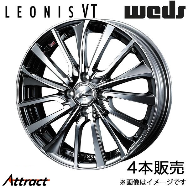 レオニスVT ワゴンR MH34S/MH44S 15インチ アルミホイール 4本 ブラックメタルコート/ミラーカット 0036327 WEDS LEONIS VT