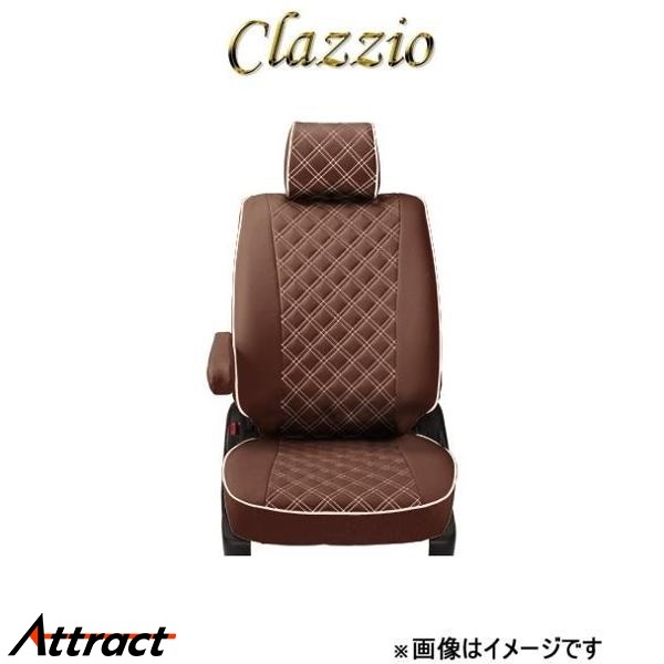 クラッツィオ シートカバー キルティングタイプ(ブラウン×アイボリーステッチ)ムーヴカスタム LA150S/LA160S ED-6563 Clazzio