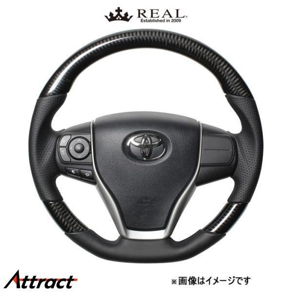 レアル ステアリング プレミアムシリーズ(ブラックカーボン)プレミオ 260系 U60-BKC-BK REAL