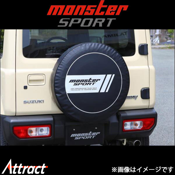 モンスタースポーツ スペアタイヤカバー(ソフトタイプ)MSサークル ジムニー JB64W 771110-5500M Monster Sport