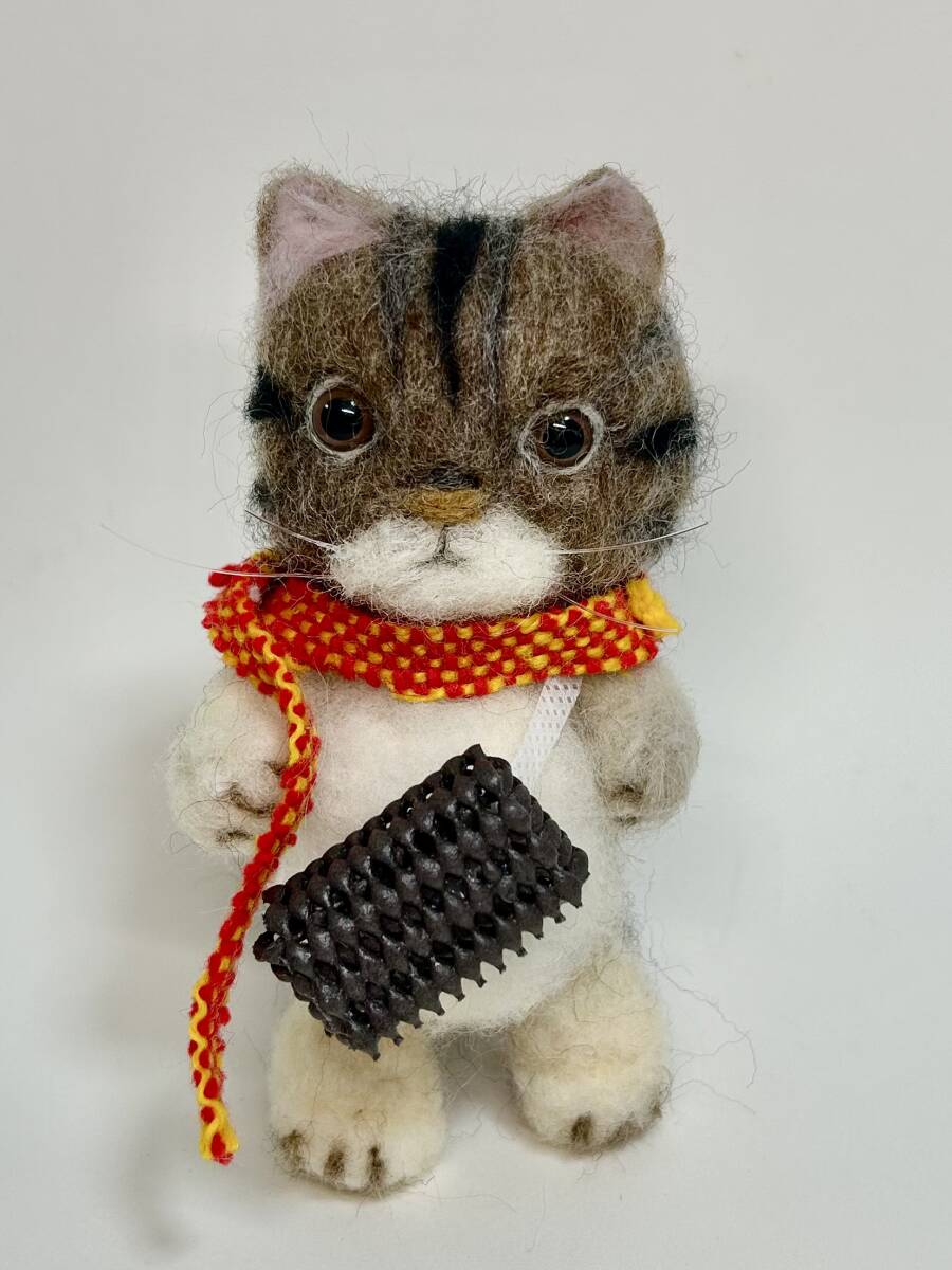 Yahoo!オークション -「羊毛フェルト 猫 キジトラ」(羊毛 Yahoo!オークション -「羊毛フェルト 猫 キジトラ」(羊毛