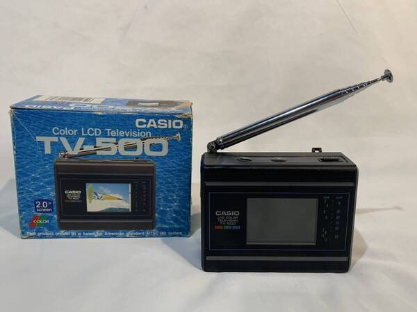 【 CASIO 】カシオ カラー LCD テレビ TV-500 アメリカ仕様 2インチ カラー液晶TV 当時物 ビンテージ アンティーク