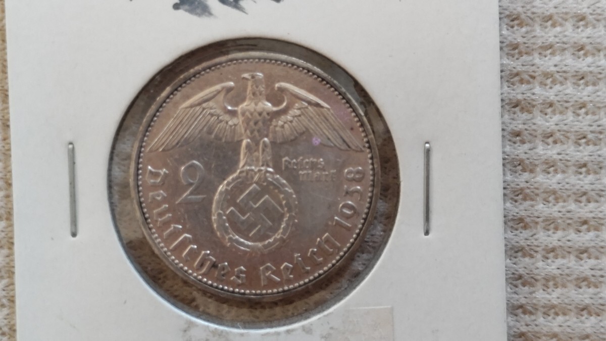 1937年 ドイツ ライヒスマルク 2マルク銀貨 - メルカリ