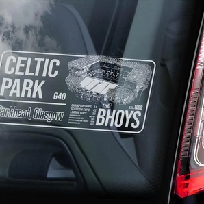 ◆送無 セルティック・パーク/セルティック FC CELTIC PARK ① 外張り カーステッカー 205×100mm 外貼り カー ステッカー サッカー@4310