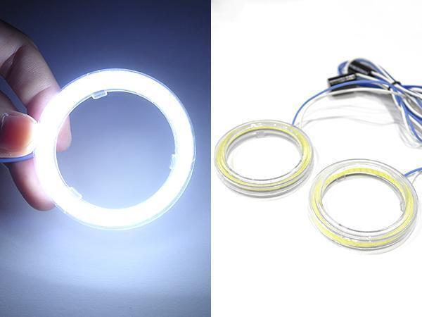 高輝度COBイカリング　70Φ　ホワイト（白）　2本セット【2334】