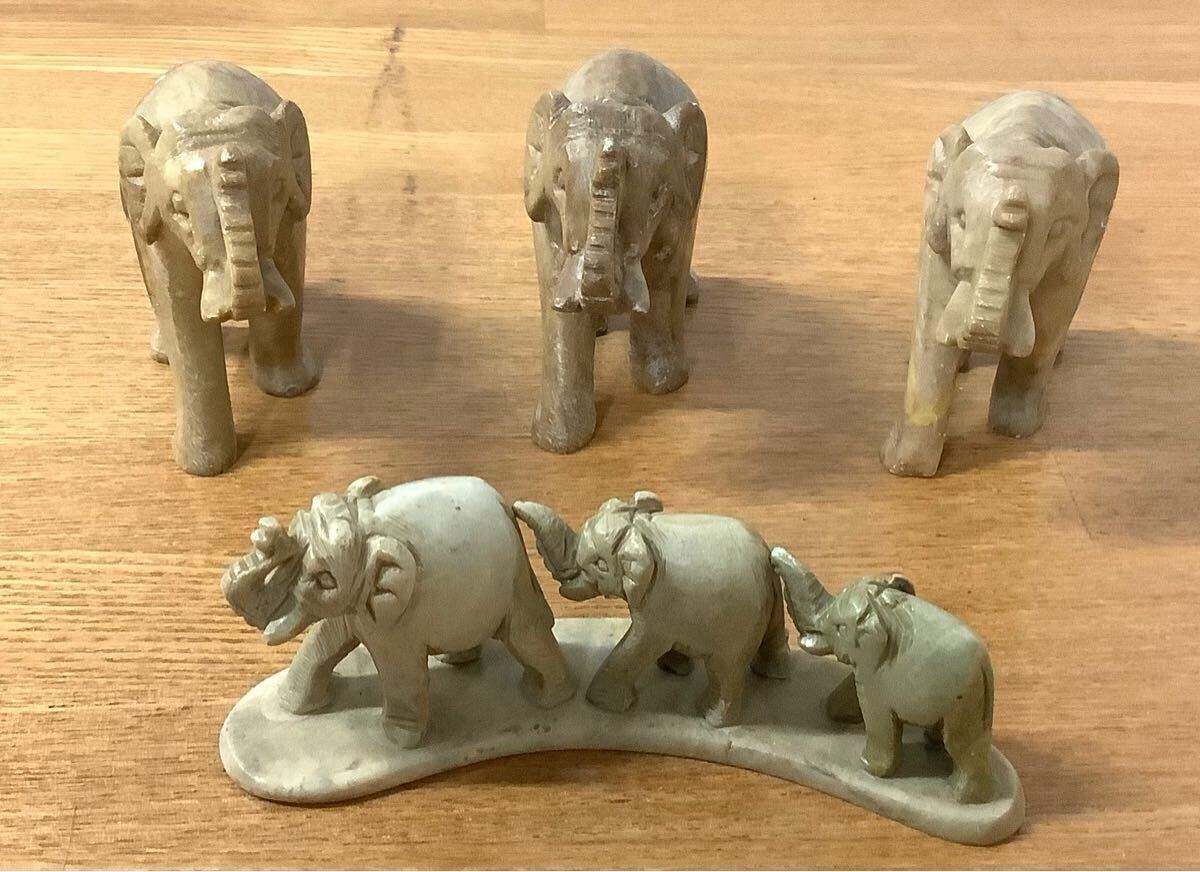 Antique Sam's Collection昭和レトロ 小さな象のフュギリン ノリタケ