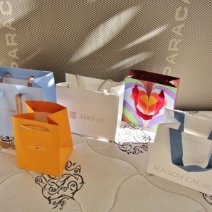 美品 MAISON CACAO ショッパーTAKE UP 紙袋 VESTRI CIOCCOLATO AREZZO FIRENZE 紙袋 le chateau ショッパーGinkGo ブランド紙袋 5枚セット
