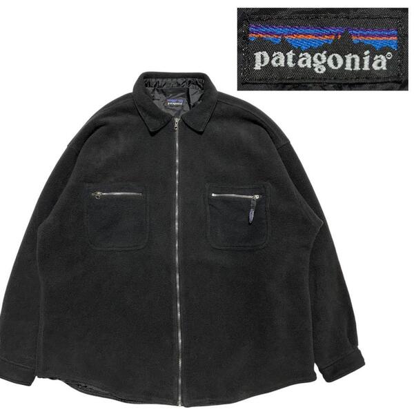 patagonia 雪なしタグ 92年~94年 シンチラオーバーシャツ ブラック