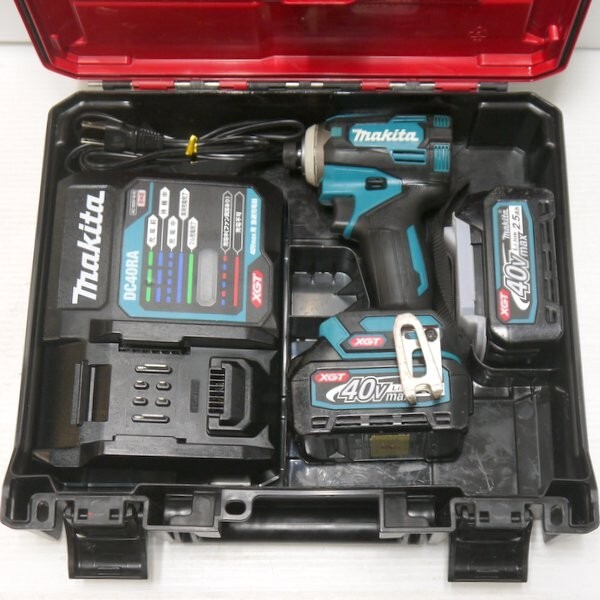 マキタ 充電式インパクトドライバ TD001GRDX ブルー 青 40Vmax 2.5Ah コードレス TD001G 純正品 makita ≡DT5438