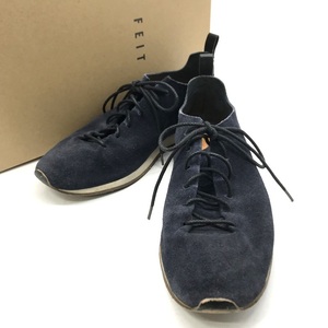 FEIT スニーカー Runner ランナー スウェード レザーシューズ 生産数72足 箱付き カジュアル メンズ US8 26cm マリン ファイト 靴 B12404◆