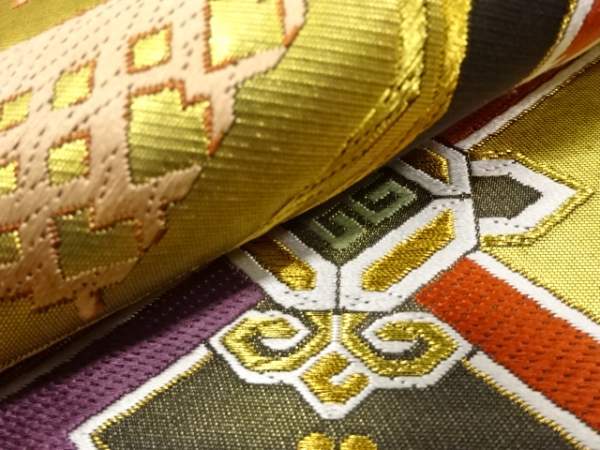 ys7253457; 宗sou 本金引箔 有栖川文様織り出し袋帯【着】