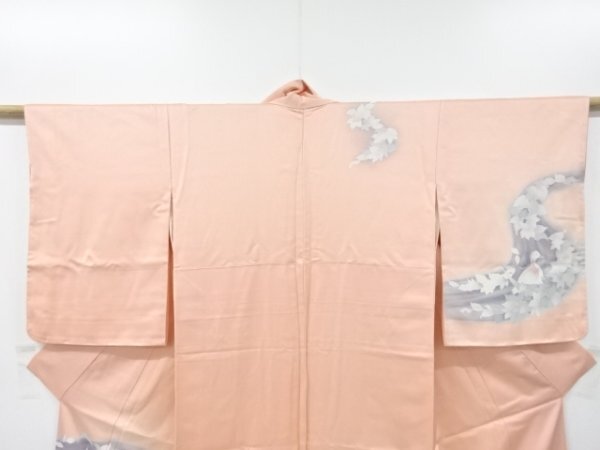ys7253377; 宗sou 流水に木の葉・鳥模様刺繍訪問着【リサイクル】【着】