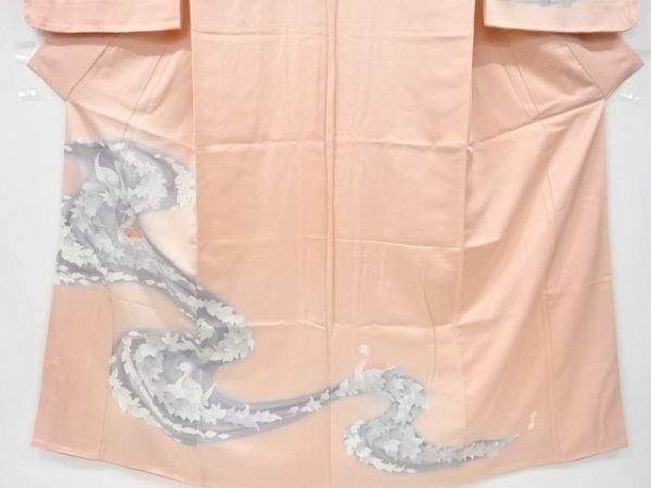 ys7253377; 宗sou 流水に木の葉・鳥模様刺繍訪問着【リサイクル】【着】