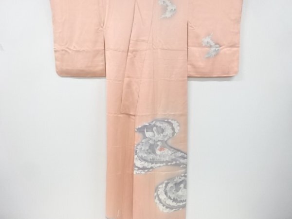 ys7253377; 宗sou 流水に木の葉・鳥模様刺繍訪問着【リサイクル】【着】