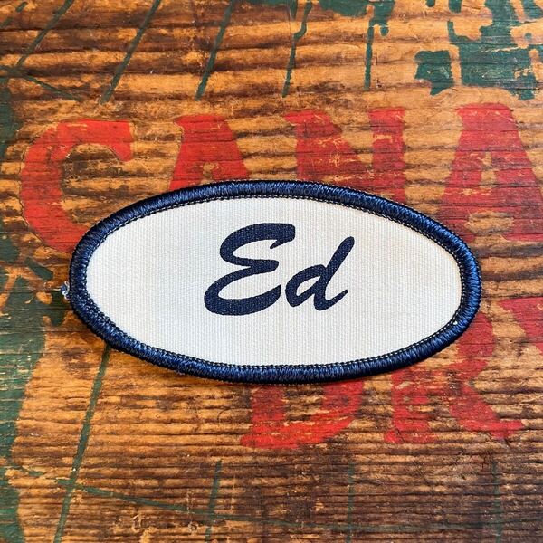 【USA vintage】Name Tag Patch Ed ネームタグ ワッペン 名前 パッチ アメリカ ビンテージ