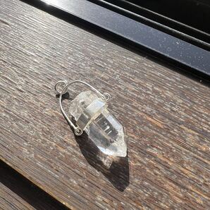 ハンドメイド 透明感とパワーあり ヒマラヤ水晶 マニハール ネックレス 5 ペンダントトップ