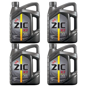 【4本セット】【4L】SK ZIC 0W-20 X7 FE SNエンジンオイル 全合成油 VHVI(Group3) 1310040 0W20