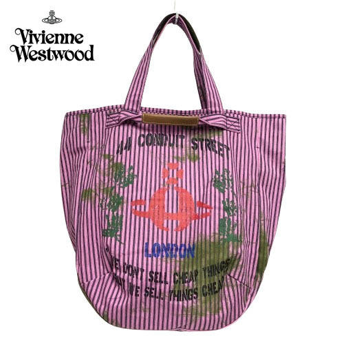 ○★新品未使用 Vivienne Westwood (ヴィヴィアンウエストウッド) WE DON’T SELL CHEAP THINGS トートバッグ L ピンク★○