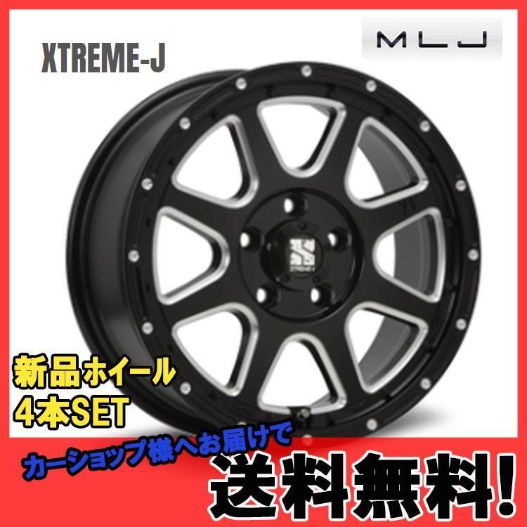 16インチ 5H114.3 7J+35 5穴 4本 エクストリームジェイ ホイール XTREME-J MLJ グロスブラックミルド KY